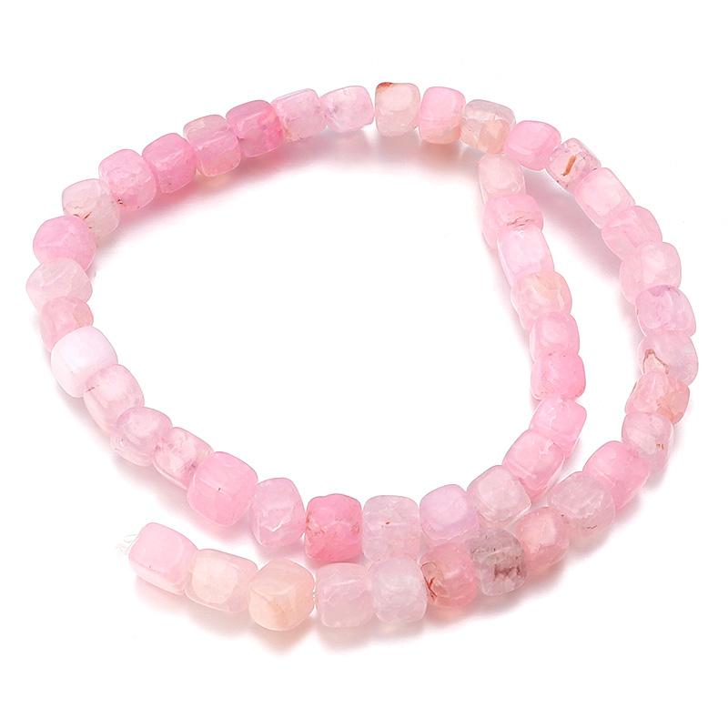 Natural Stone Square Beads 8mm Striped Agate Tube Stone Loose Spacer Beads For Jewelry Making Accessories DIY Bracelet Keychain