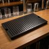 Stainless Steel Drop Tray Drainage Holes Bar Finger Grips Silver 30CM