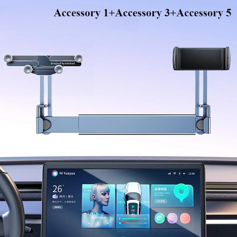Oatsbasf Dual-position Car Screen Phone Holder Stand Aluminum Adjustable for Tesla Model 3 Highland Y Universal Car Accessories