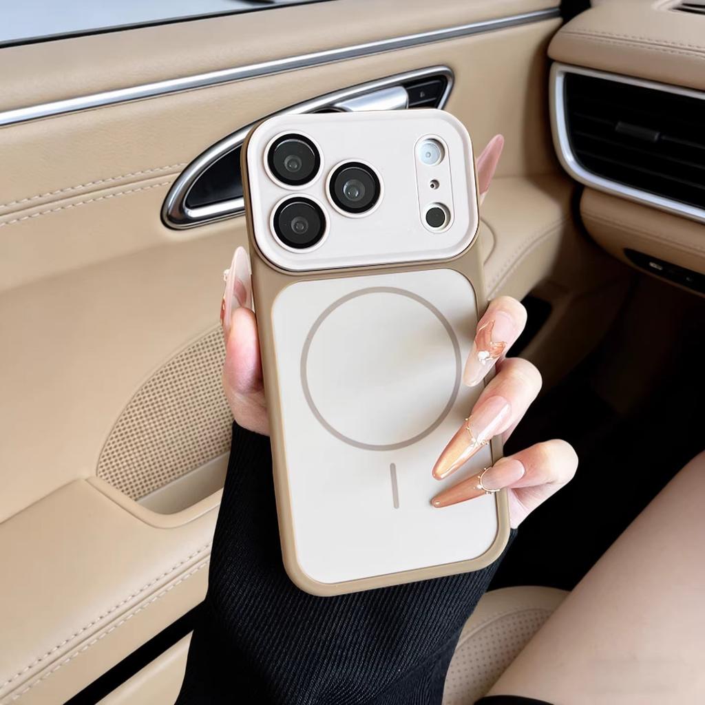 The window becomes larger in seconds, suitable for iPhone17promax skin-sensitive magnetic mobile phone case, Apple 16 contrasting color 15 protective
