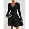 Sexy V-neck Long Sleeve Slim Fit Dress Sexy V-neck Long Sleeve Silm Dress