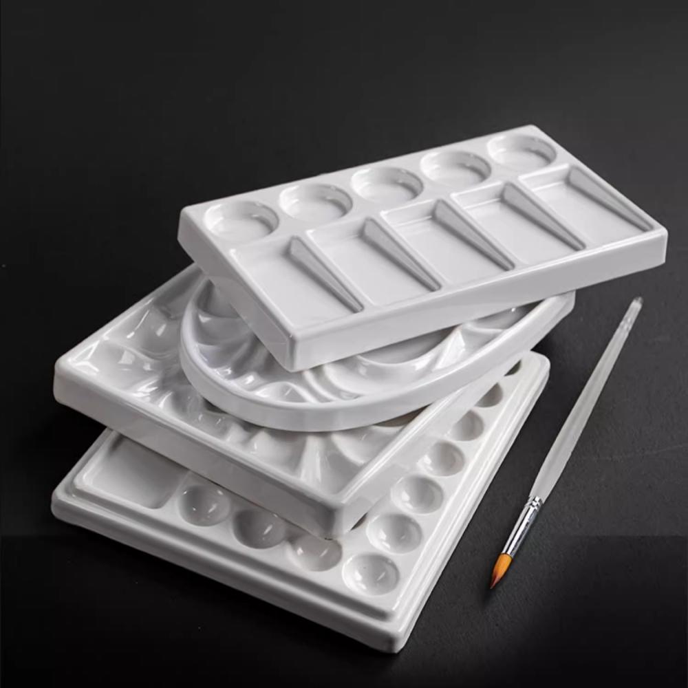 Bview Art 1pcs Palette for Painting, Daily Art Supplies for Art Students, Watercolor Paint Mixing Tray, Paint Palette
