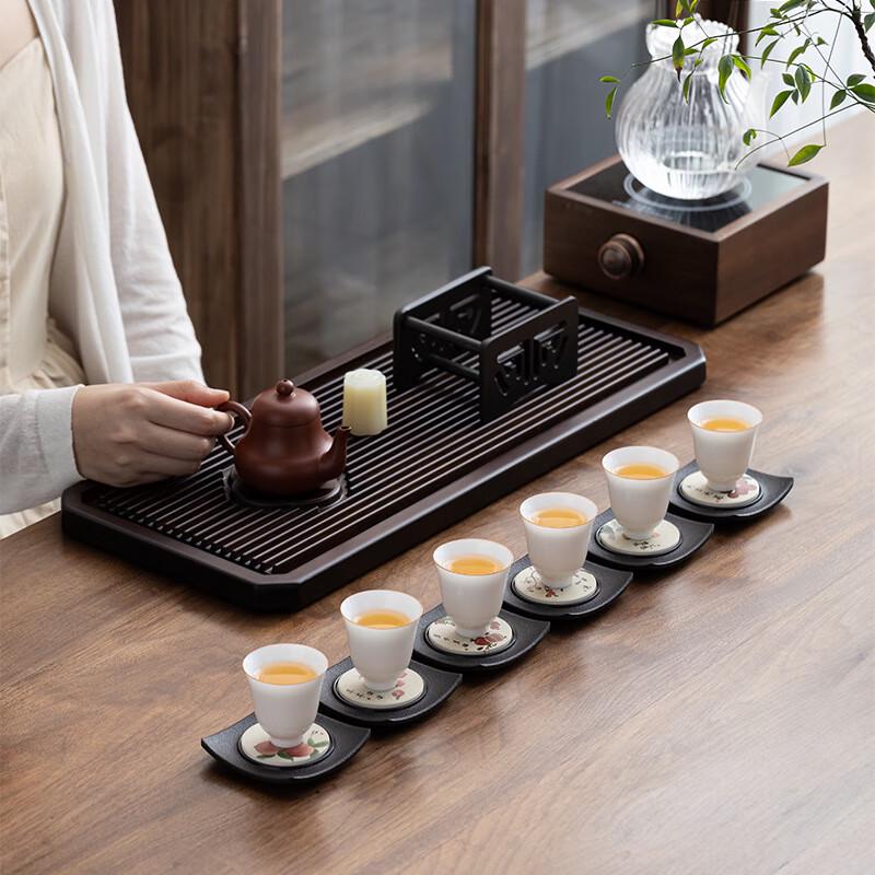 Zhinianhua Absorbent Cork Coasters, 6-Pack with Storage Rack