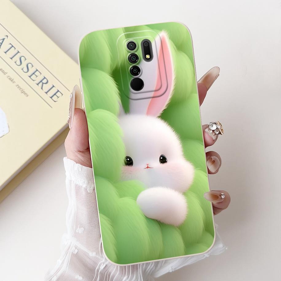 For Xiaomi Redmi 9 Case Lovely Panda Rabbit Cartoon Soft Liquid Silicone Shockproof Cover For Xiaomi Redmi 9 Prime Redmi9 Fundas