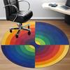 1pc Color Wheel Chair Carpet for Office Non-Slip, Lightweight, Machine Washable Rug for Office, Room - Holiday Decoryy251016005
