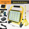 Rechargeable Solar LED Flashlight: High Power, Long Range, Waterproof, with Side Light & Remote Control.