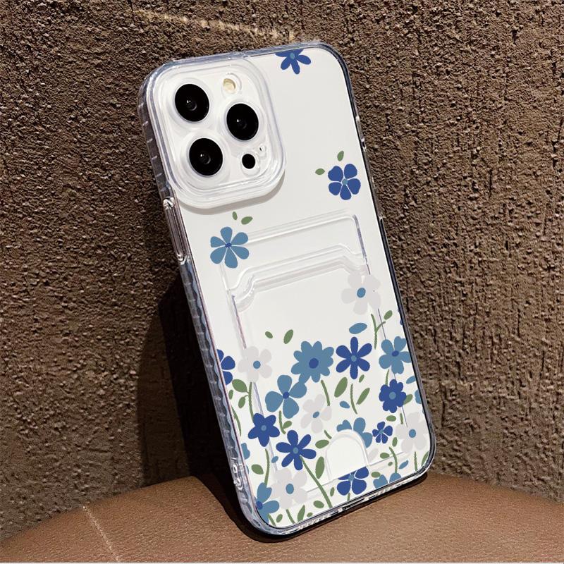 Card Slot Holder Silicone Wallet Pocket Case For Xiaomi Redmi Note 13 12 iPhone 17 Air 16 14 Pro Max Samsung S23 S24 S25 Plus Cover Clear Phone Bumper