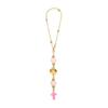 Car Rearview Mirror Pendant Adjustable Religious Beaded Pendant Stone Bead Bag Charm Christian Gift for Family