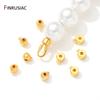 18K Gold Plated Brass Positioning Clasps Stopper Spacer Bead Crimp End Beads,Lamps For Jewelry,DIY Jewelry Making Supplies