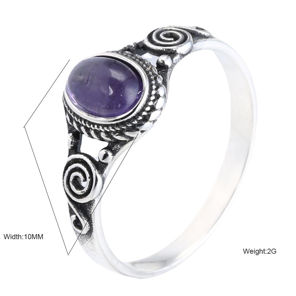 Europäisch-Amerikanisch Persönlichkeit Vintage Hohl Edelstein Titanstahlring Unisex Mode Retro Charme Fingerring Täglicher Party Schmuck Geschenk