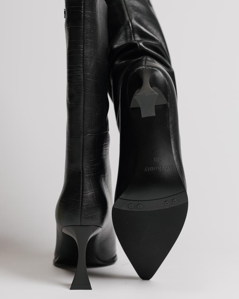 Ankle Boots On Stiletto Heels Berkonty 3850100 36 Black Leather