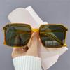New Fashion Retro Square Frame Sunglasses Anti-Uv Travel Glasses High Quality Large Woman Eyewear Uv400
