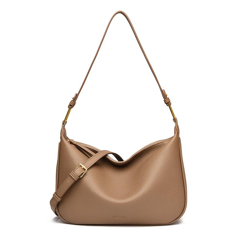 

2023 Новая модная повседневная сумка-тоут с надписью, женские сумки на плечо из натуральной кожи, сумки с мягкой поверхностью, большая вместительность для покупок W32cmH23cmD9cm шампанского