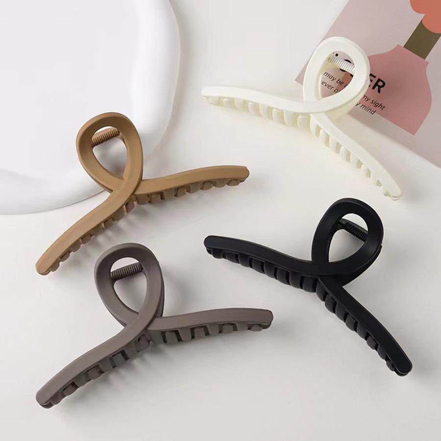 4Pcs Headwear Set Women Fashion Claw Clip Coffee Black Acrylic Large Hair Claw Korea For Girl Clip Barrette Hair Accessories