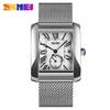 Skmei Top Luxury Brand Fashion Business Men Watch Complete Calendar Waterproof Stainless Steel Mesh Belt Men Simple Style Analog Quartz Watch
