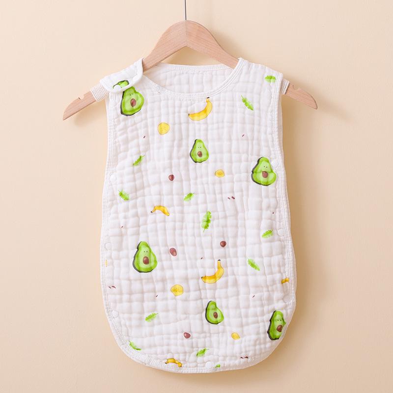 Class A Pure Cotton Baby Sleep Sack: Sleeveless, Gauze Material, Anti-Startle, Anti-Kick-Off, Perfect for Summer Air-Conditioned Rooms