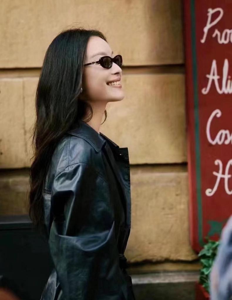 Women's High-End Retro Oval Sunglasses with UV Protection - Ni Ni Cai Wenjing Style