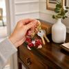 Exquisite Crystal Horse Keychain Rhinestone Studded Pony Keyring Horse Shape Charm  For Women
