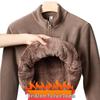 2025 Winter Men's Ollie Fleece Flannel Half-Zip Stand Collar Hoodie with Plus Velvet for Warmth and Cold Protection