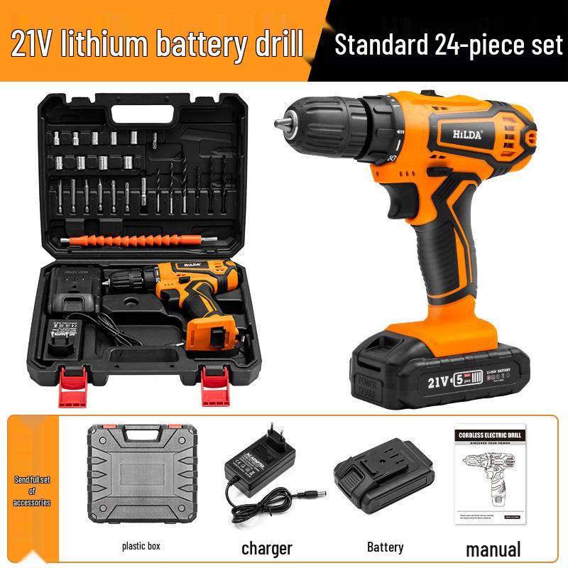 Hilda Multi-Function Rechargeable Lithium Electric Drill & Screwdriver