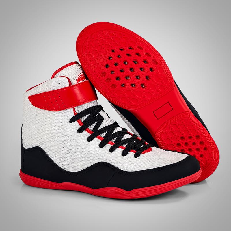 Sanda High Top Boxing & Wrestling Shoes - Unisex Shock Absorption for Training & Fitness