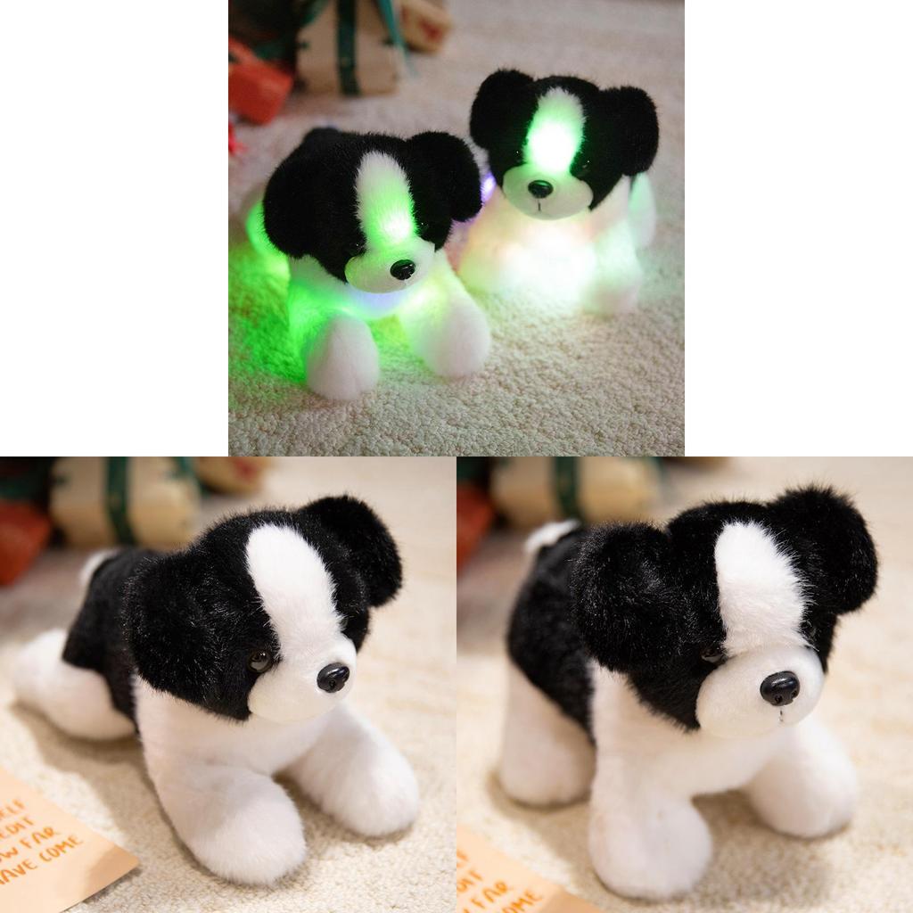 Leuchtendes Border Collie Plüschtier LED-Licht Kindergeschenk Für Kinder