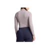 Under Armour Meridian Fashion Comfortable Quick-Dry Pullover Long Sleeve Cropped Regular T-Shirt Women Tops Lithe-Gray 1380773-015