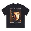 American Retro Heavyweight T-shirt Washed Summer High Street Bieber Pure Cotton, Versatile and Loose, for Both Men and Women