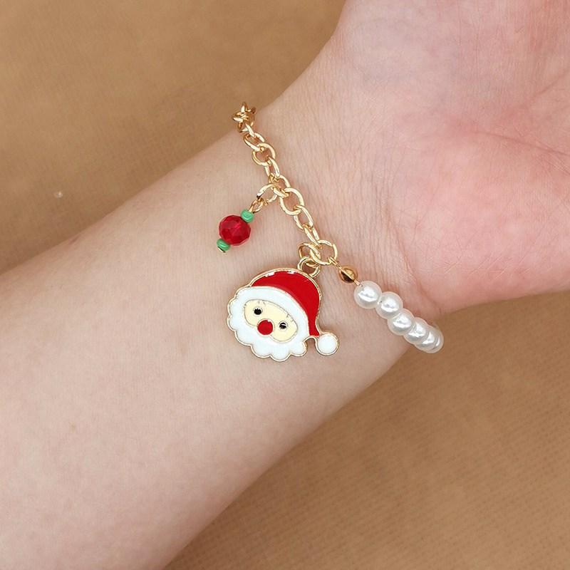 Snowman Christmas Bracelet Bell Christmas Christmas Tree Old Man Elk Snowflake Jewelry Alloy