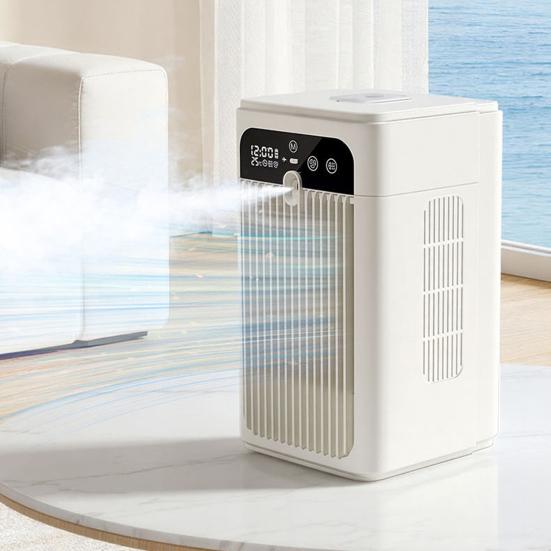 Tragbarer Luftkühler Ventilator 3 in 1 Kühlung Befeuchtung & Laden Mini Verdunstungskühler