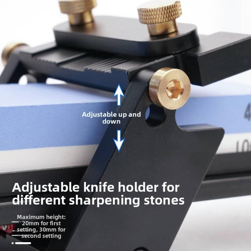 Sharpening Clamp with Fixed Angle Frame and Double Grit Whetstone for Smooth and Accurate Sharpening of Kitchen and Garden Tools