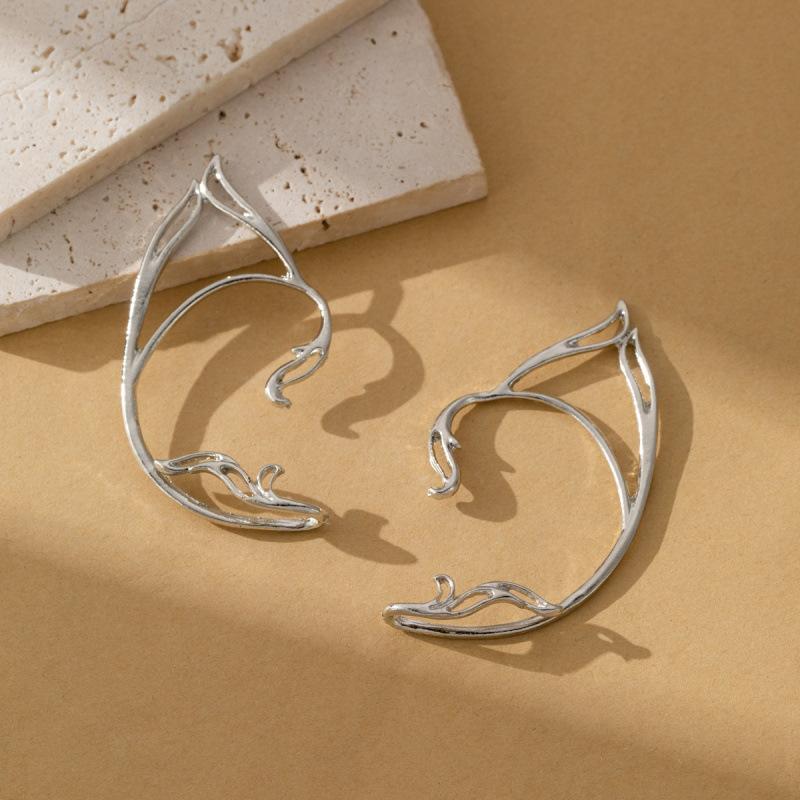 Unique Versatile Minimalist Charm Earrings with No Ear Holes, Ear Clips, and Ear Bone Clips for Women