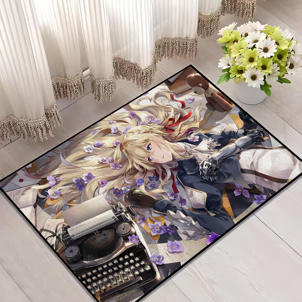 

Door Mat For Evergarden Bathroom Decoration Anime Room Violet Decor Doormat Carpet Entrance Welcome Bath Kitchen Rug SJR40x60CM