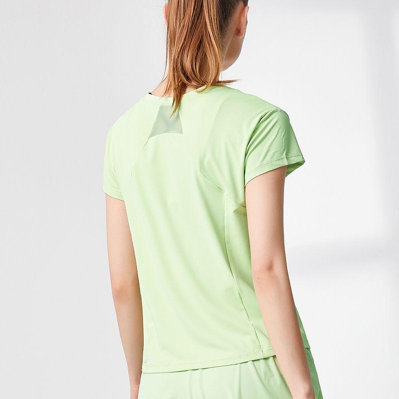 

Одежда для йоги Топ с коротким рукавом, стройнящий, свободный, подходит для повседневной носки, быстросохнущая футболка, спортивный топ из сетки с коротким рукавом, женский Fresh green XL