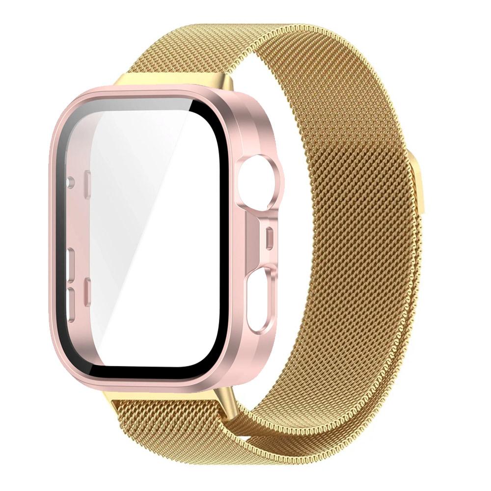 PC-Gehäuse + Metall-Mailänder Armband für Huawei Watch Fit 3/4/4 Pro Displayschutz-Stoßfänger Bequemes Armband für Huawei Watch Fit 4 Pro