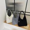 Leinwand Schulter Damen Einkaufstasche Cord Einfache Casual Große Kapazität Designer Handtaschen Für Frauen Reisen Solide Shopper Tasche