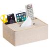 YMJOGGUE Tissue Remote Control Multifunctional Storage PU Tissue Box Control Desktop Storage with for Office and Home Use Case, Rack, Case, Leather,
