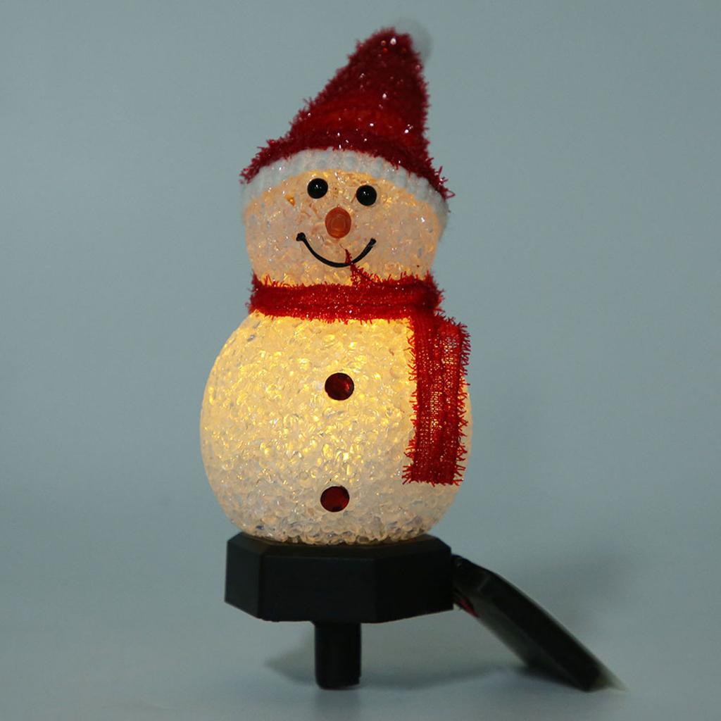 LED Solar Energy Saving Snowman Christmas Intelligent Light Control Yard Decoration