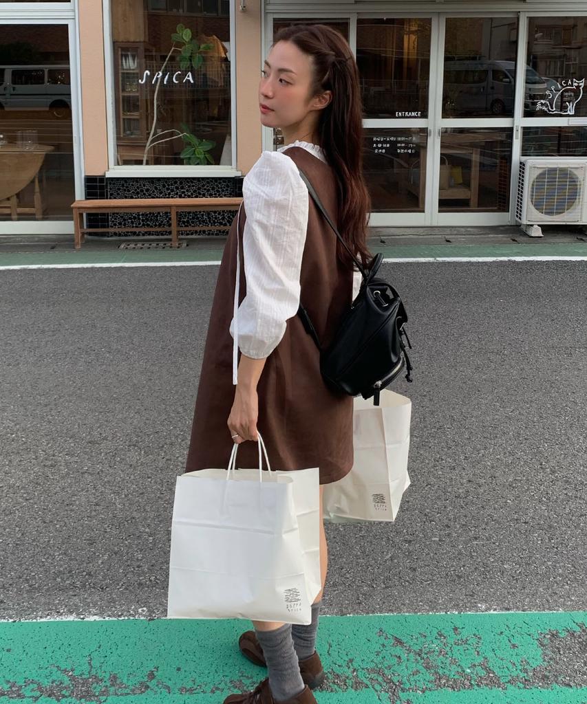 Code Graphy (Women) Faux Suede Dress_Brown