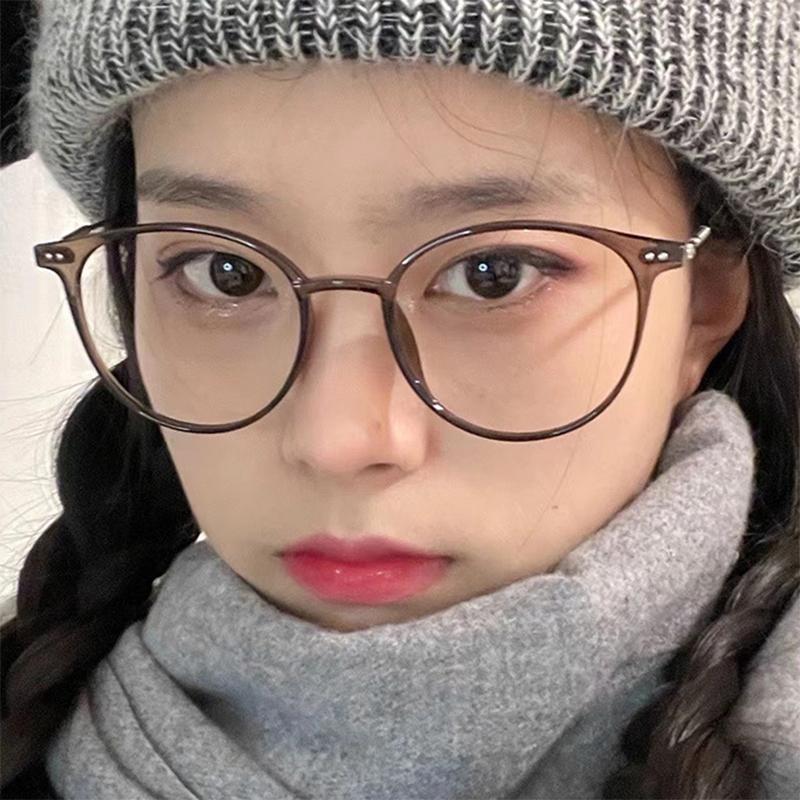 Round Rivet Frame Prescription Spectacles Myopia -0.5 To -6.0  Super Light Hyperopia +0.5 To +6.0