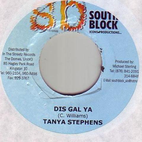 7inch Record TANYA STEPHENS / SKY TOPPA - Dis Gal Ya / Creature South Block 2003 Jamaica Reggae, Ska & Dub