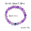 8mm Pink Purple Glass Beads Evil Eye Bracelets for Women Handmade Beaded Resin Blue Eye Bracelet Turkish Lucky Zircon Gifts