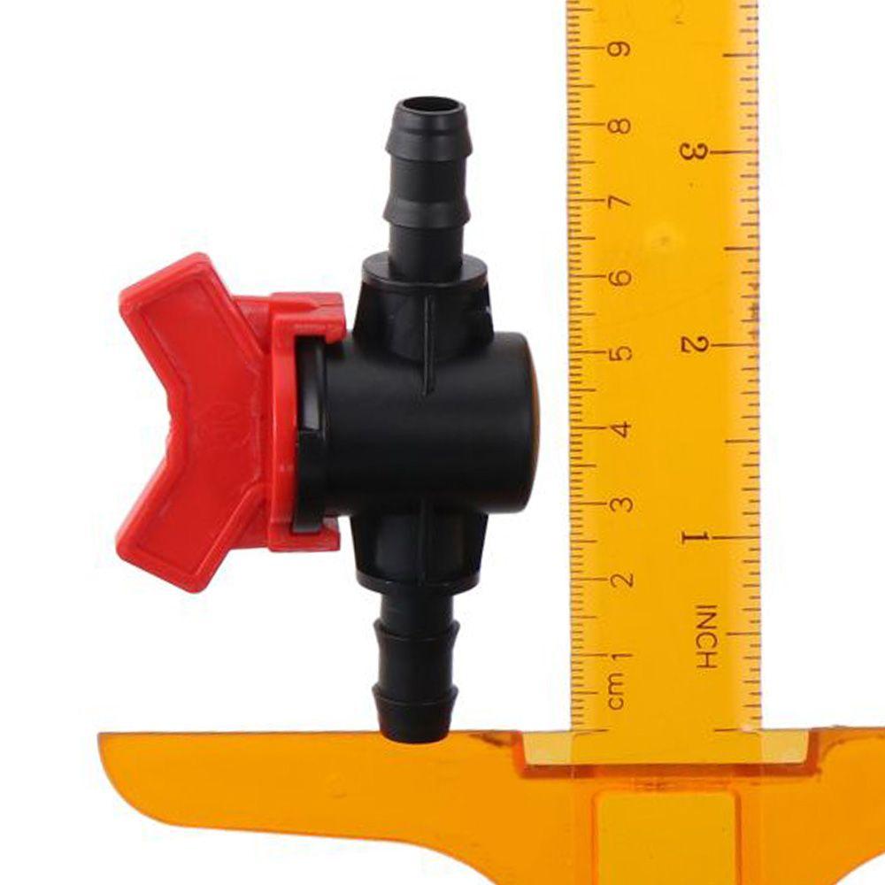 4PCS Aquariums Plastic Barbed Ball Valve Red & Black with Hose Barb Shut-Off Switch 8mm ID Hose Valve Water,Oil,Gas