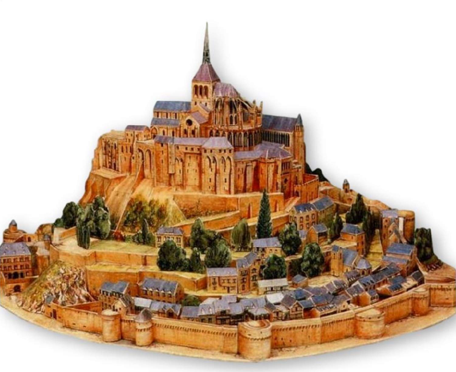 

Papercraft Architecture Mont Saint-Michel World Heritage Art Kit Set Replica (35cm)