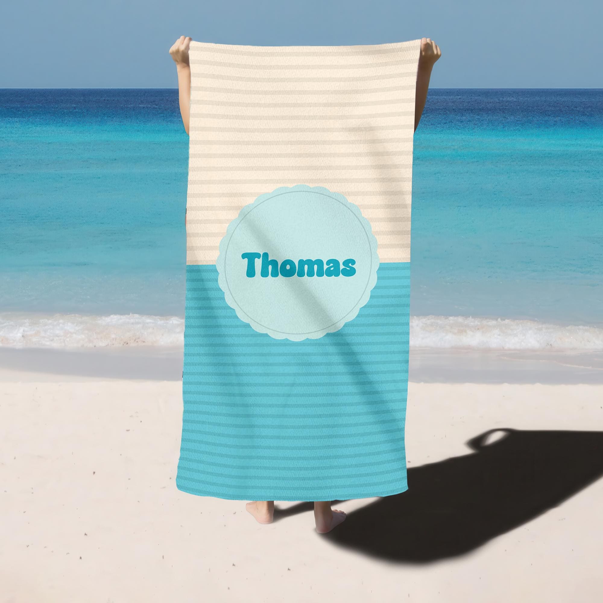 

Personalized Beach Towel Quick-Dry Custom Towel with Name for Holiday Gift Birthday Gift For Dad Printed Towel fror Camp Trip 50x100cm