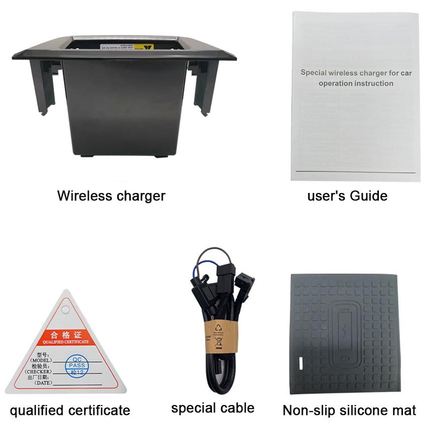 

Автомобильное беспроводное зарядное устройство QI 15 Вт, держатель для телефона с быстрой зарядкой, беспроводное зарядное устройство для Porsche Cayenne 2018 2019 2020 2021 2025