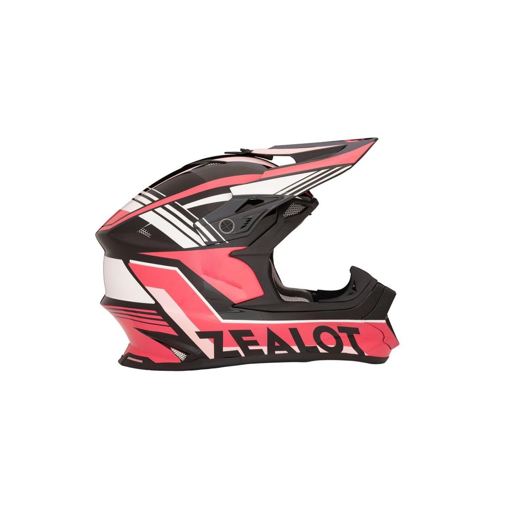 ZEALOT Mud Jumper II Size Off-Road Helmet, Graphic, Pink/Black, S, 55-56cm, MJ0020/S