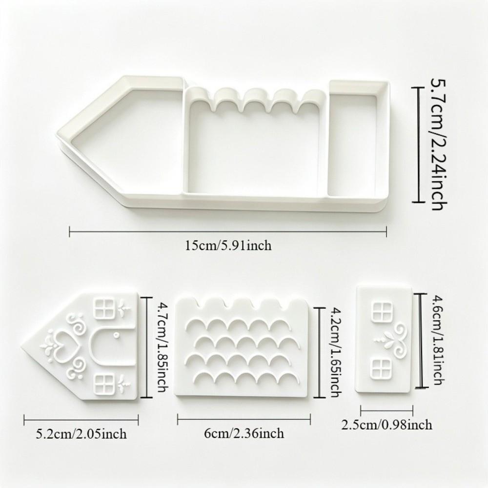 Plastic House Clay Cutter Molds 3D Printing Clay House DIY Tool Kit Gift Making