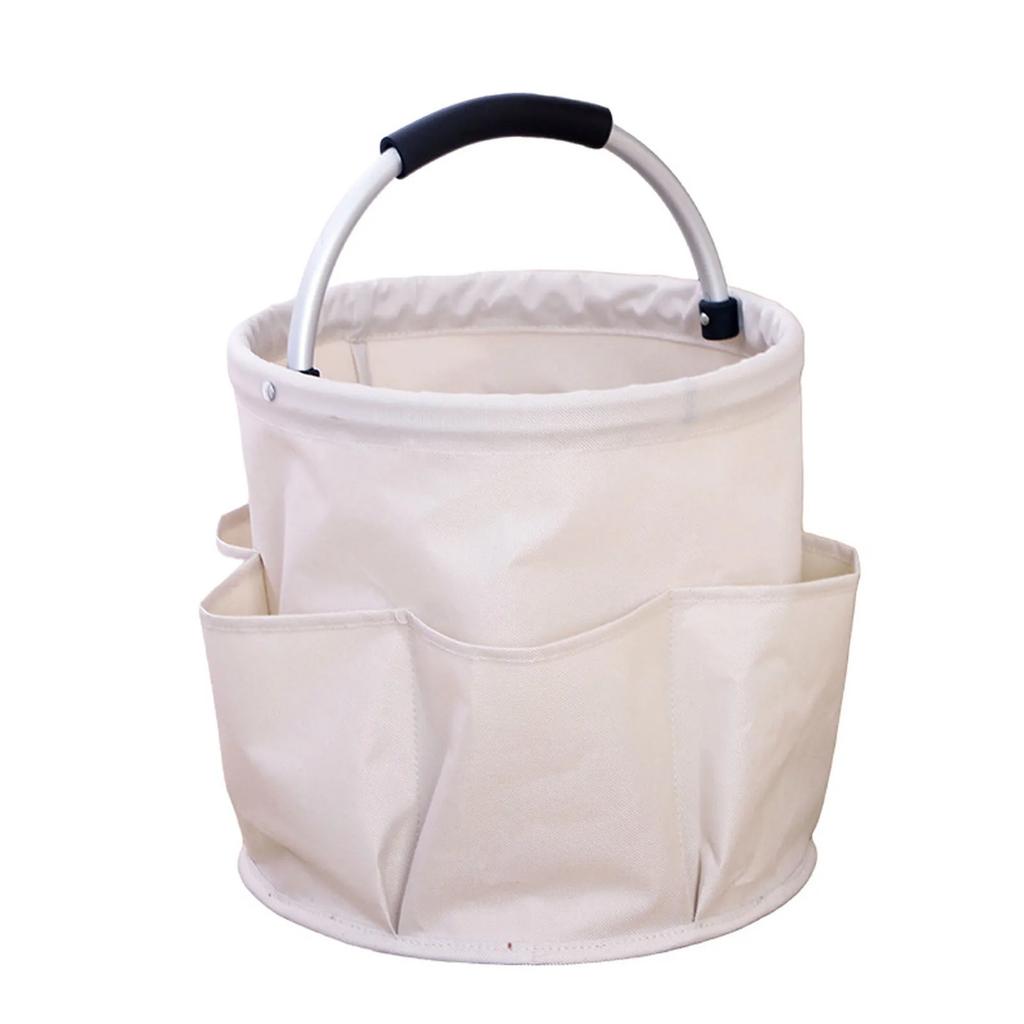 1PC Large Storage Organiser Bag Folding Basket Picnic Tote Outdoor Cleaning Caddy with Handle Tool Bag Cleaning Supplies