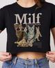 Summer Trendy Street Short Sleeved T-Shirt Cute Cartoon Printed  Pattern Fun Versatile Casual Basic Top Clothing Loose T-Shirt